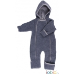 Popolini Baby Overall Wollfleece GOTS Anthrazit | 62/68