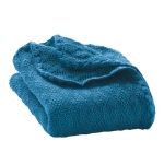 Knitted woollen baby blanket Blue 02 | .