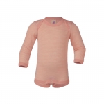 Engel Baby-Body Wolle/Seide Lachs/Natur X | 62/68