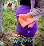 MaM Woll-Bauchband (MultiTube) Purple Peace | S/M