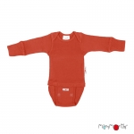 Manymonths Woll-Body/Shirt langarm Rooibos Red | L