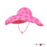 ManyMonths Chapeau de soleil ajustable FLOPPY Big Dots Pink | S/M