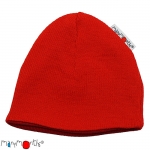 ManyMonths wendbare Woll-Mütze (Beanie) Poppy Red | S/M