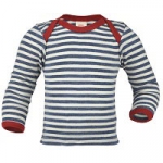 Engel Baby-Shirt wool BlauMelange/Natur 81 | 74/80