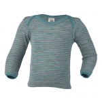 Engel Baby-Shirt wool/silk hellgrau/eisvogel | 98/104