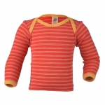 Engel Baby-Shirt wool Hibiscus/Sonnengelb | 74/80