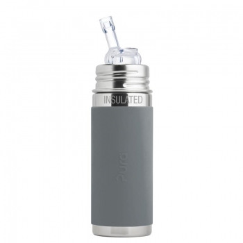 Pura Trinkhalm Isolierflasche 260 ml Slate | .