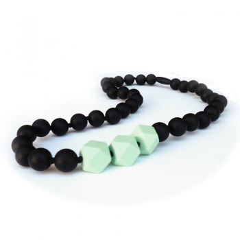 Collier d'allaitement Karin Black/türkis | .