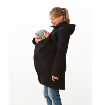 mamalila Hooded Coat for two black 