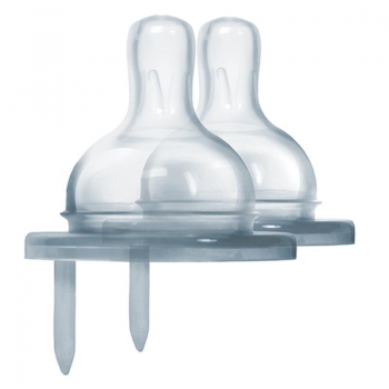 Pura SLOW Flow Natural Vent Nipple (2/pack) 