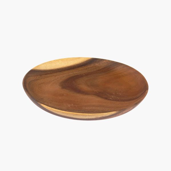 Wood plate acacia 28 cm 